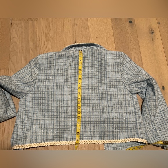 Sugarlips Blue and Cream Plaid Blazer - Picture 7 of 8